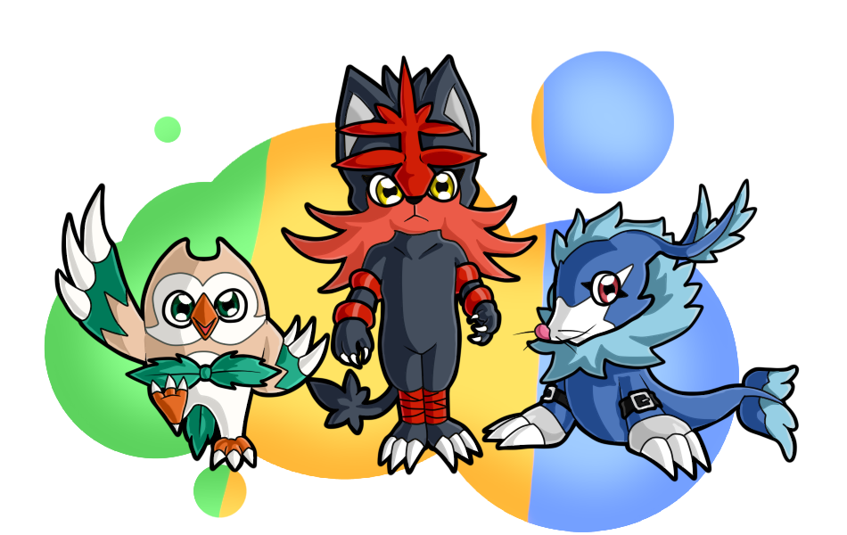 If The Alola Starters Were Digimons...