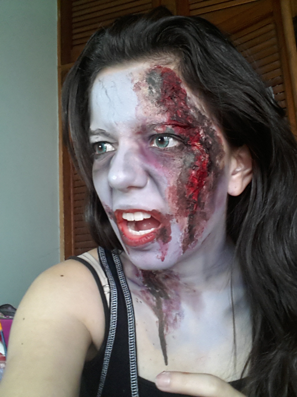 My first zombie make up!!!