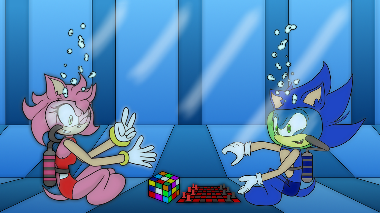 Amy Poolp Amy and Sonic in the Pool Floor by ArteryPrism on DeviantArt