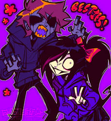 CREEPYPASTA FANART Eyeless Jack w Nina the Killer