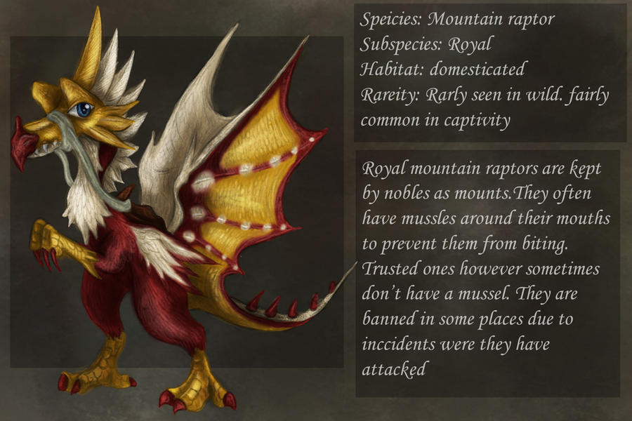 Mutant Raptor Rng Mountain raptor variant ref by Shadowmallow on DeviantArt