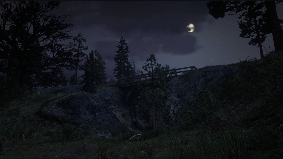 RDR2 Castor's Ridge Bridge Night by TrashPanda6 on DeviantArt