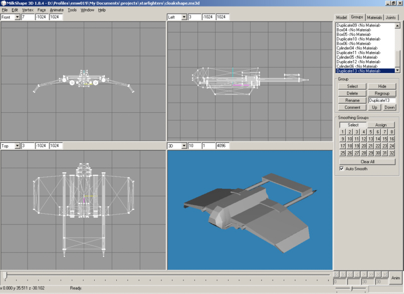 Cloakshape starfighter