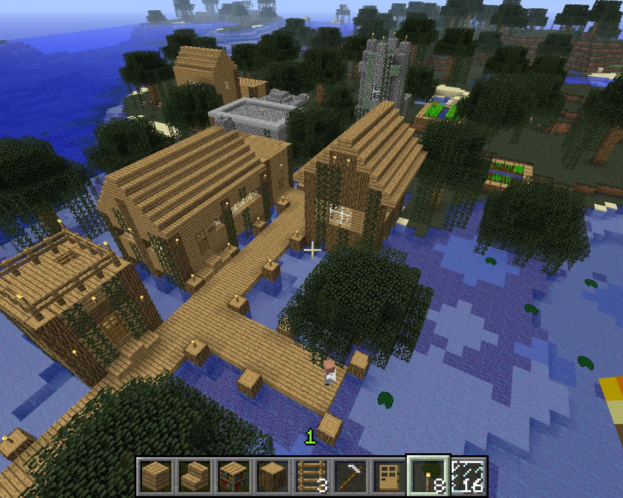 Minecraft Swqmp Minecraft screenshots - swamp village 1 by falcon01 on DeviantArt