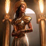 Woman dressed as Egyptian Goddess Sekhmet 1