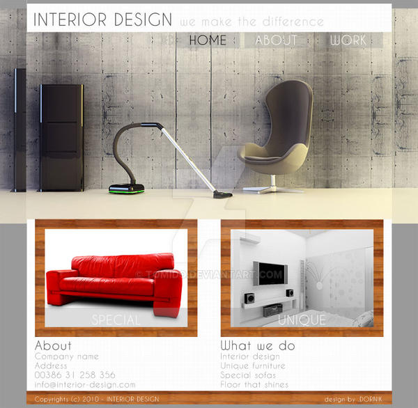 Interior web design. by tomido on DeviantArt