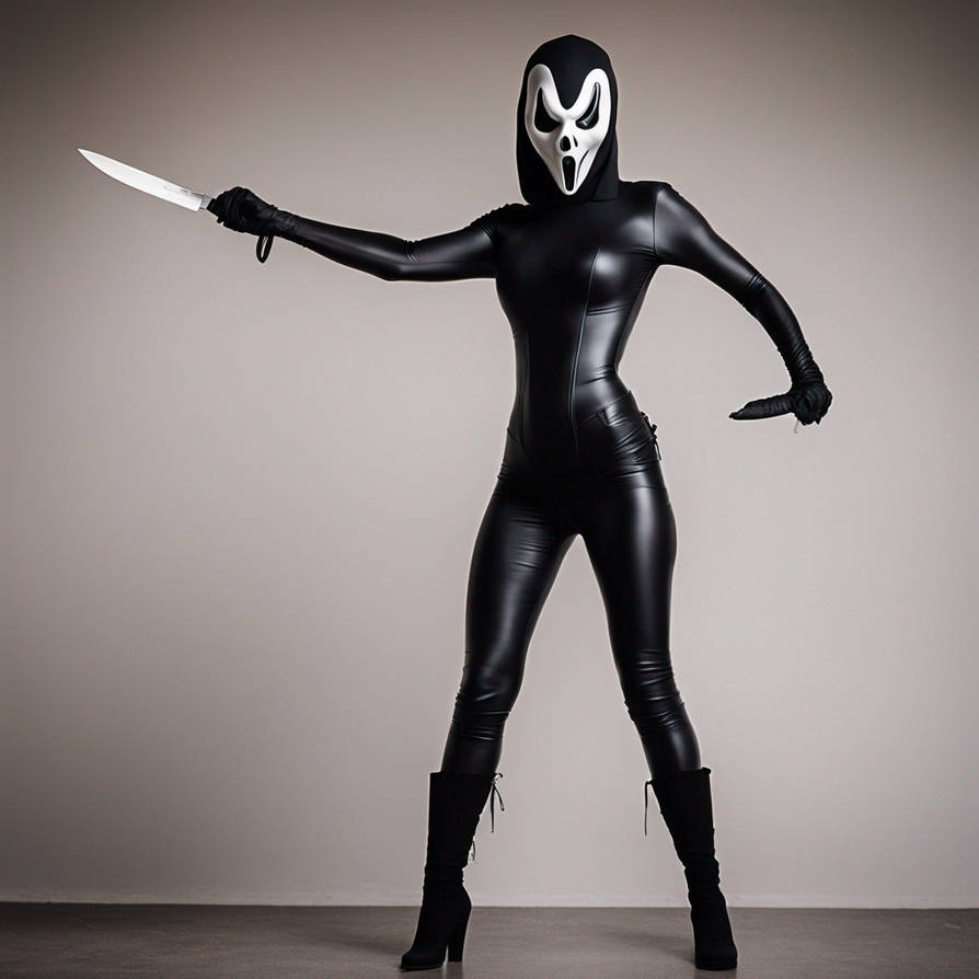 Woman Wearing Scream Mask Black Tight Zentai Span By Mrody767 On woman-wearing-scream-mask-black-tight-zentai-span-by-mrody767-on