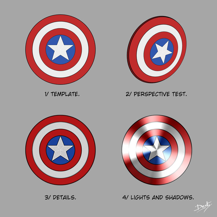 Captain America Shield Template by Destybox on DeviantArt Captain America Shield Template by Destybox on DeviantArt