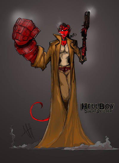 SwapVember Concept Design: Hellboy ReImagined