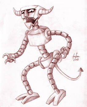 Robot Devil- bw