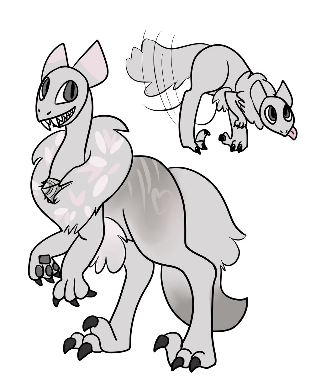 Wolfy Babey Blocky Raptor (Closed) by GingerbreadSandwich on DeviantArt