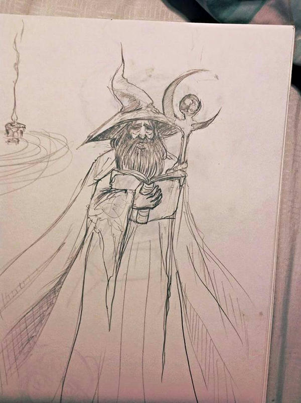 Wizard sketch by KoiFishTrisha on DeviantArt