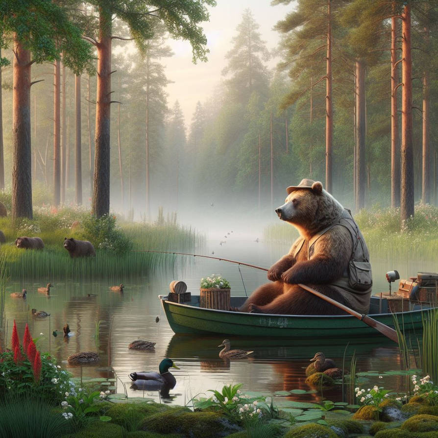 Fishing by Potbellybear on DeviantArt