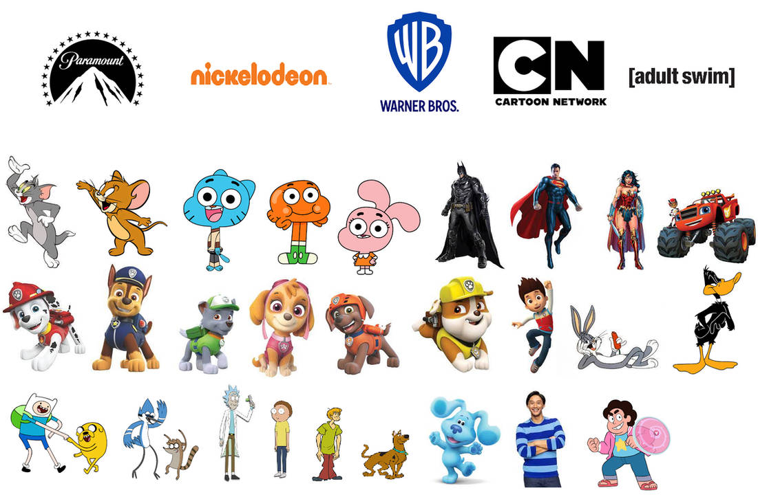 Paramount Animation Characters Paramount Nickelodeon Warner Bros. Cartoon Network by 2000bonniedelvia ...