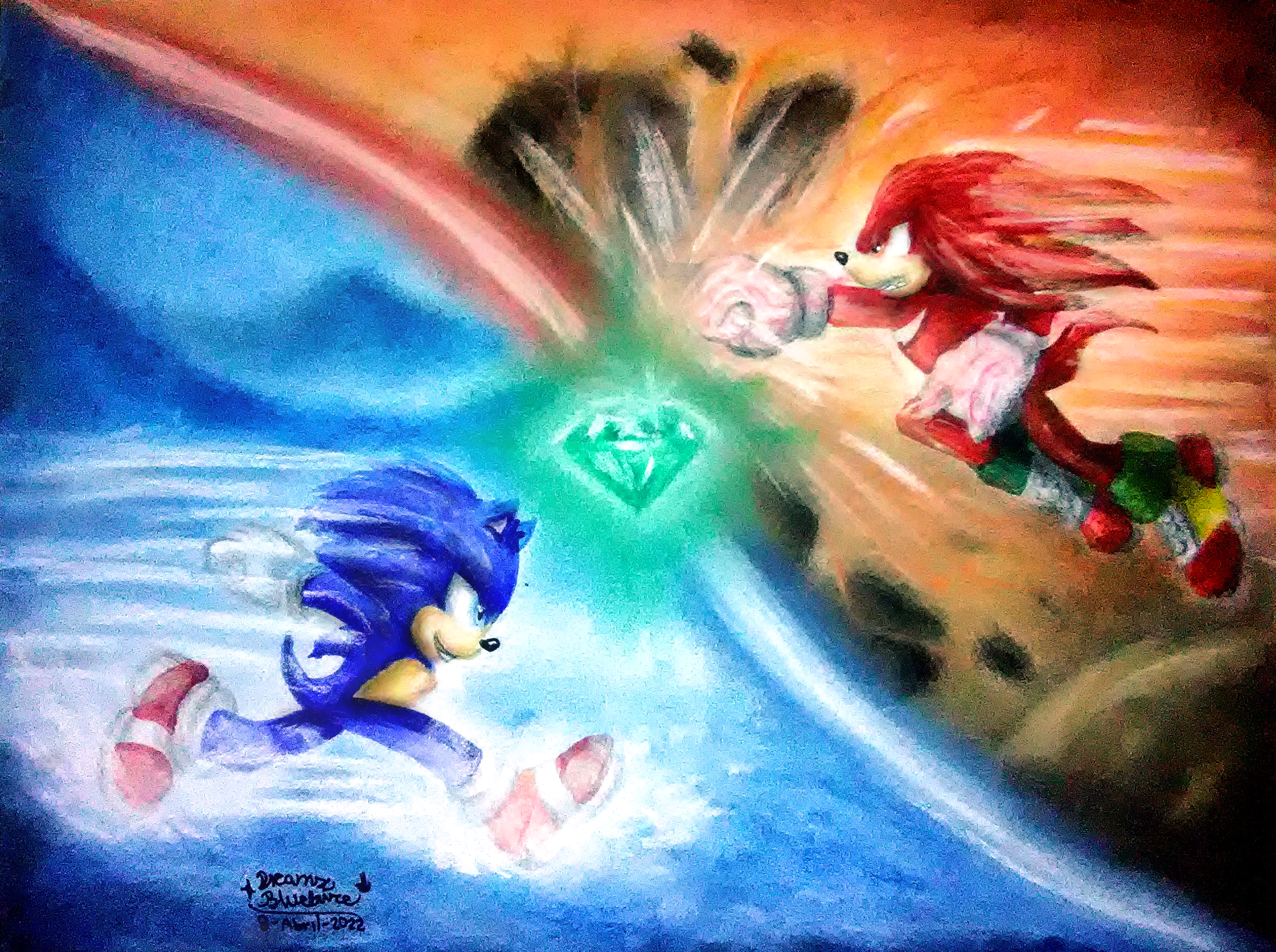 Sonic vs Knuckles (Sonic Movie 2) by DreamsBluefire on DeviantArt