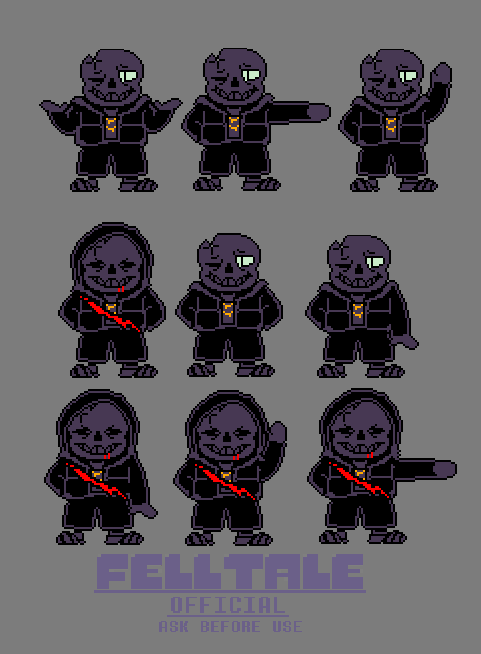 Fallingtale Sans battle sprite by Hopethefox -- Fur Affinity [dot] net