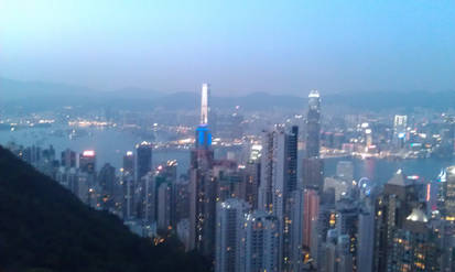 Blick auf Hong Kong