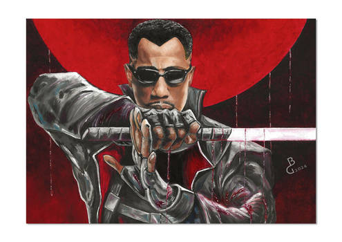 Wesley Snipes is BLADE - Oils on Canvas