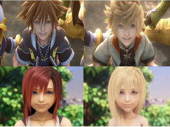 Sora  Kairi  Roxas  And Namine