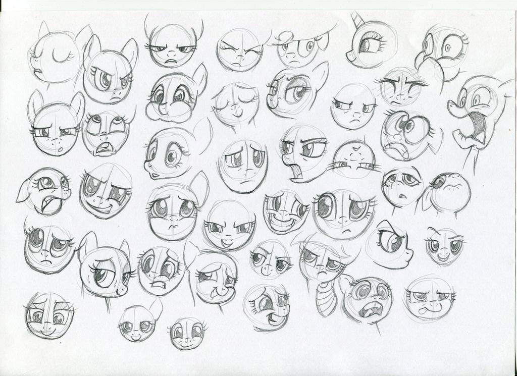 Expression Studies Reference MLP - Expression studies 2 by Ihmislehma on DeviantArt