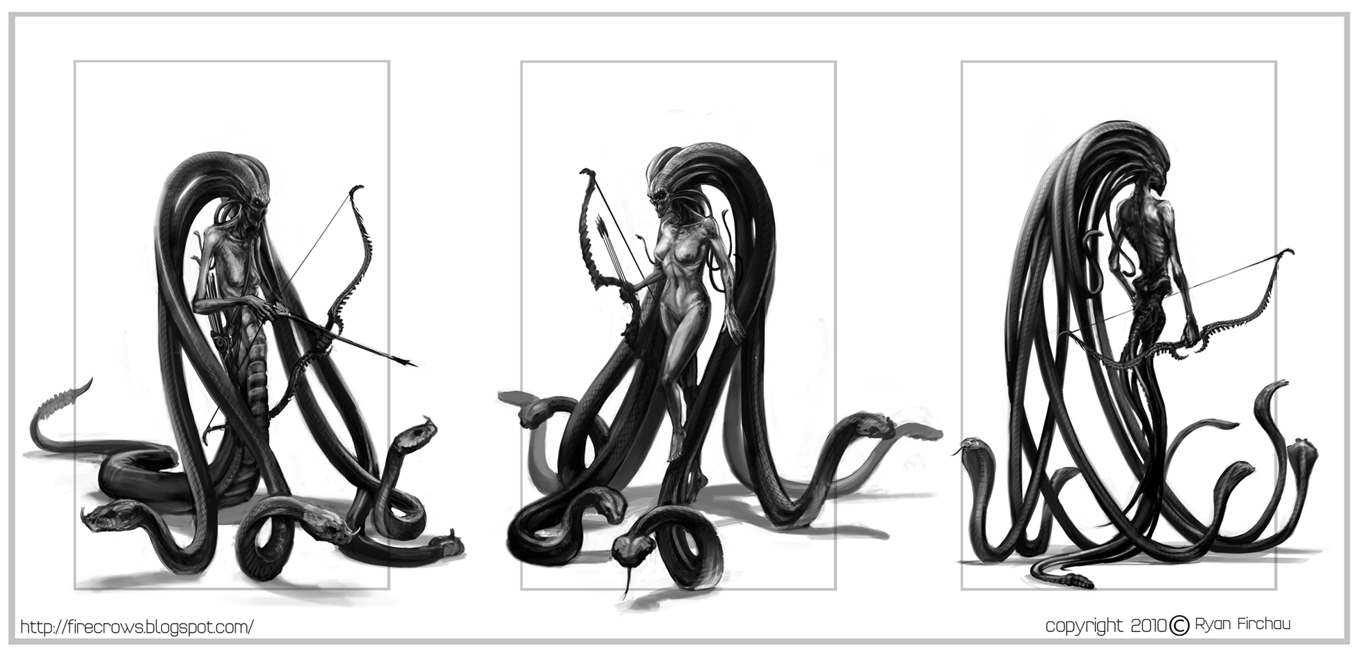 Medusa Body design Sketches