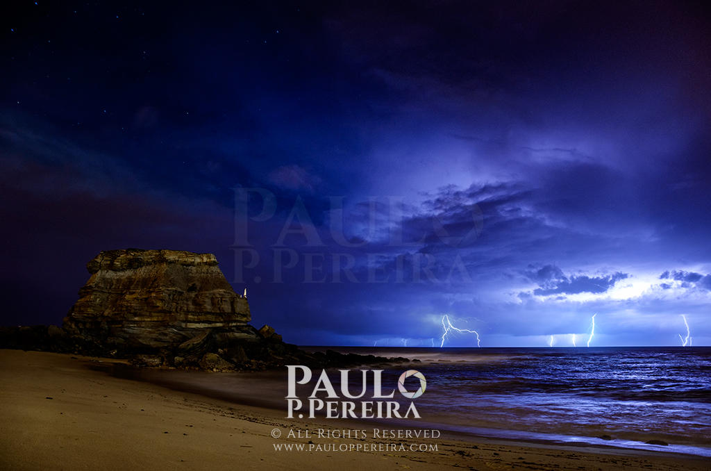 Porto Novo on a thunderstorm night by PauloPPereira