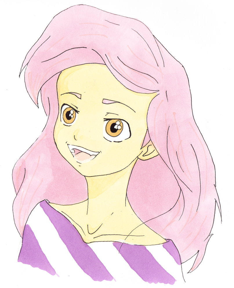 Fluttershy Human Form by Indi43 on DeviantArt