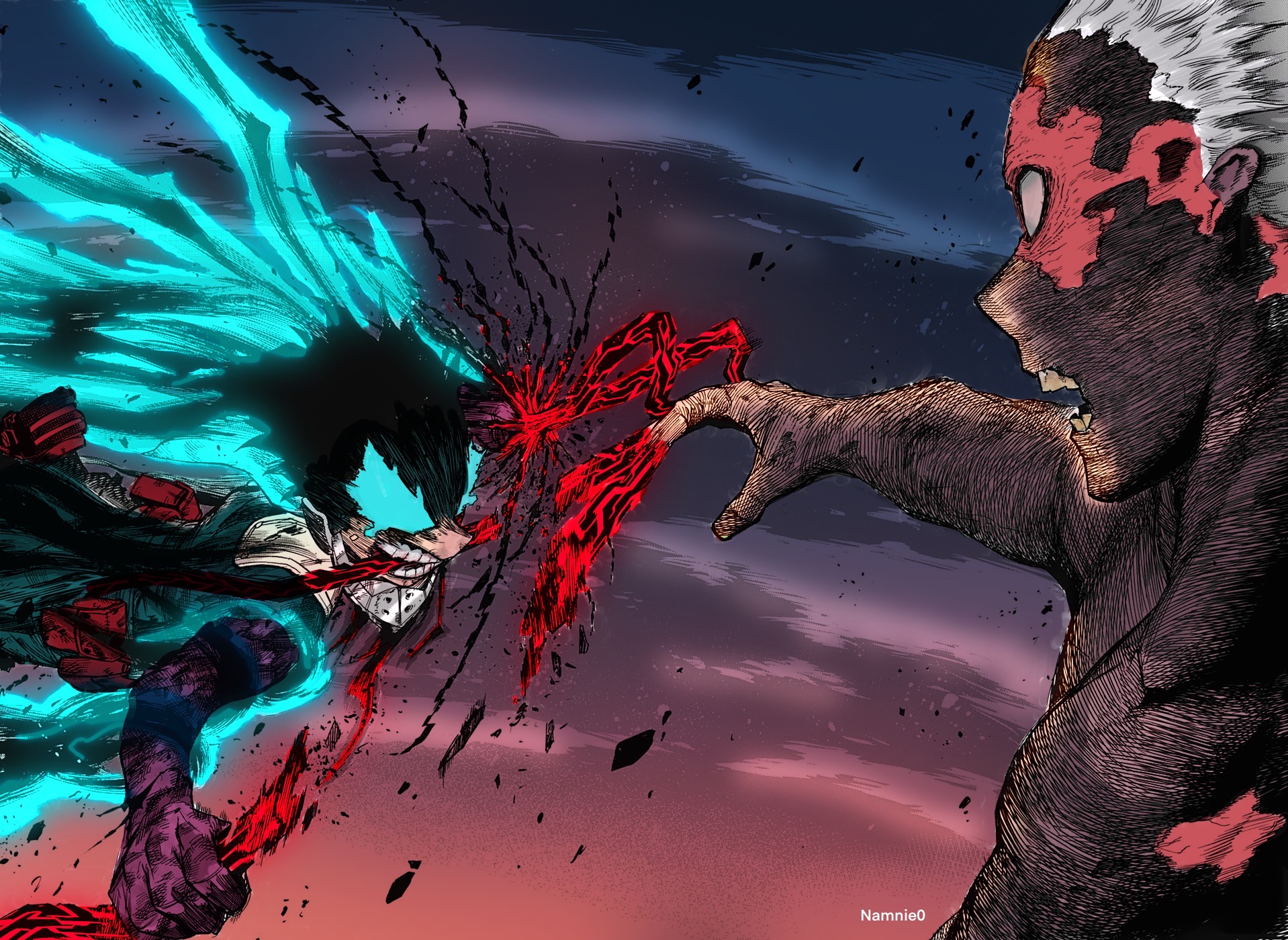 deku vs shigaraki by Namnie0 on DeviantArt