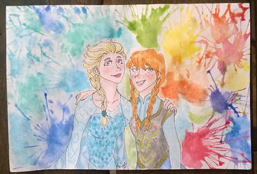 Anna and Elsa-Frozen Colors