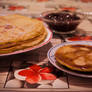 Pancakes with Strawberry Jam