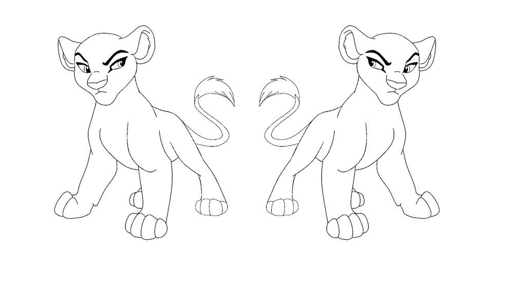 Mirror Lioness Cub Base by ViennaOfDaggerettez on DeviantArt
