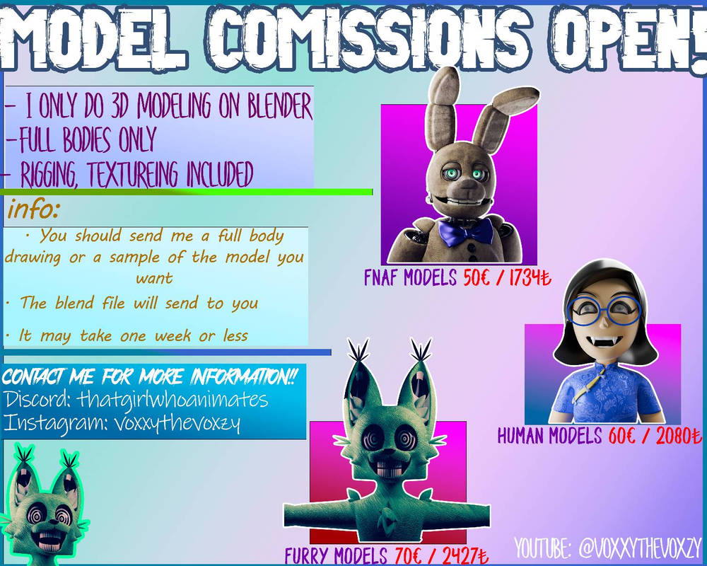 Mod Commisions Anime 3D Model Commission | Checkpoint : The Mod & Game Asset ...