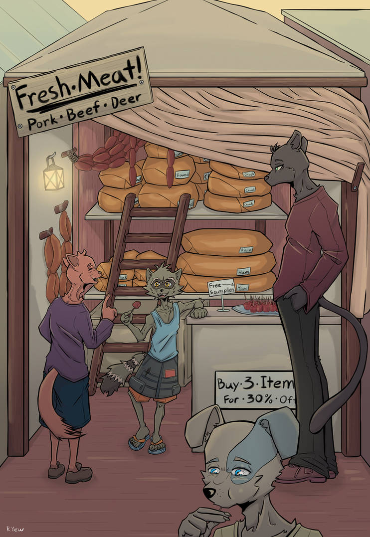 Deviantart Meat Factory The Meat Market by RaccoonYew on DeviantArt