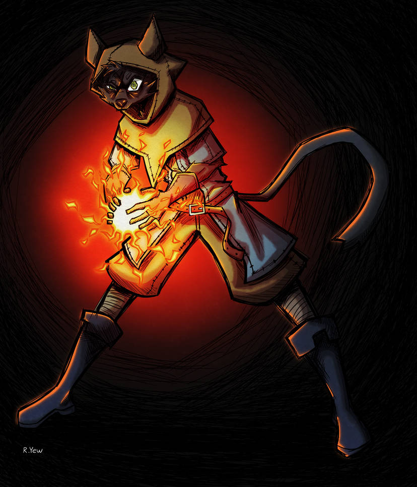 Fiery Cat by RaccoonYew on DeviantArt