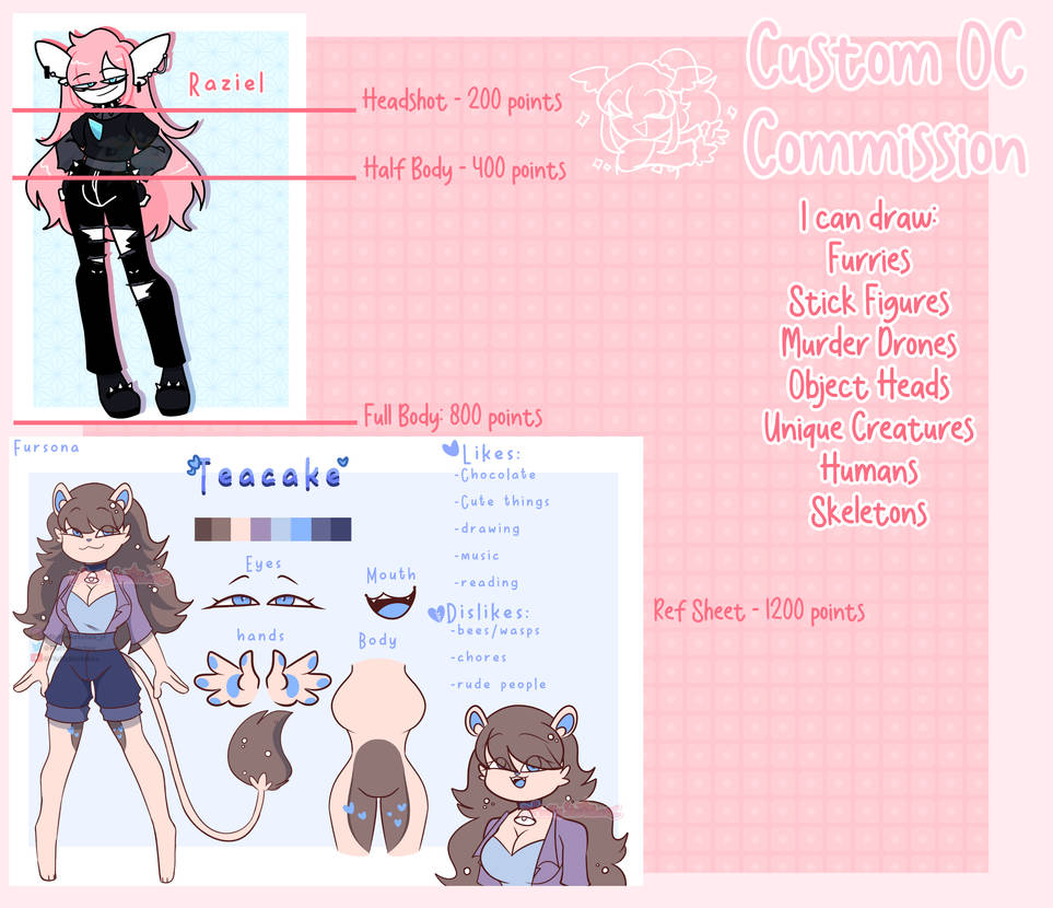 Custom Oc Layout Custom OC Commission (OPEN) by FluffySketchesYT on DeviantArt