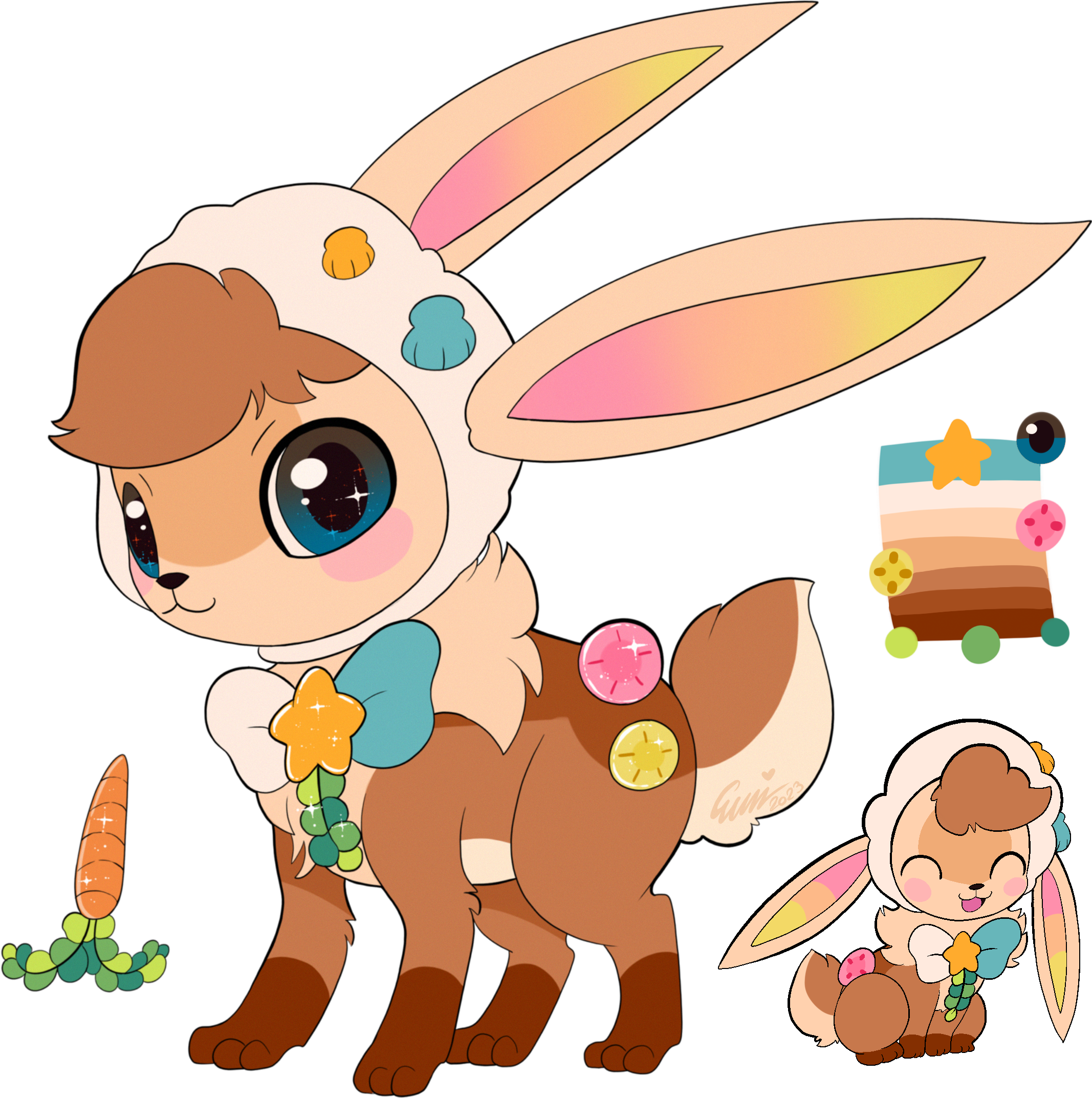 Pokemon Stylish Fakemon 4 New Eeveelutions by atomicboo131 on DeviantArt