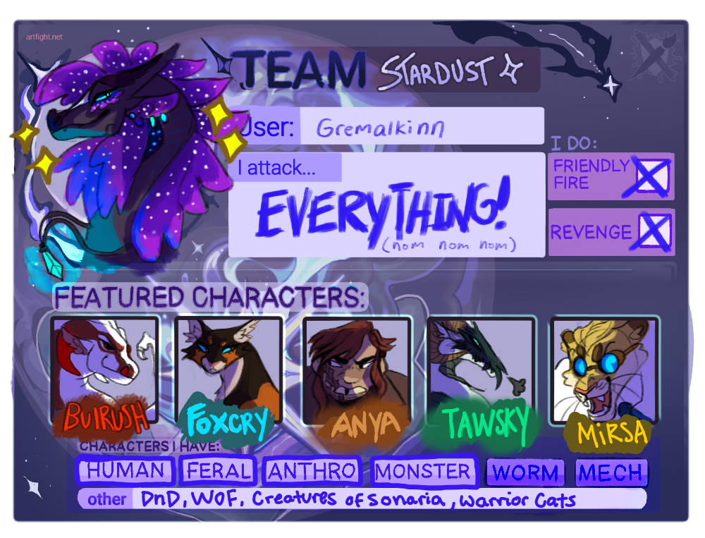ArtFight Card 2024 by Gremalkinn on DeviantArt