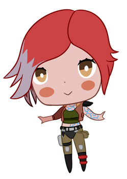 Lilith in DDLC chibi style