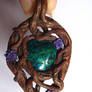 Elvish pendant with Azurite
