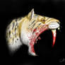 Smilodon fatalis  head ( blood version)