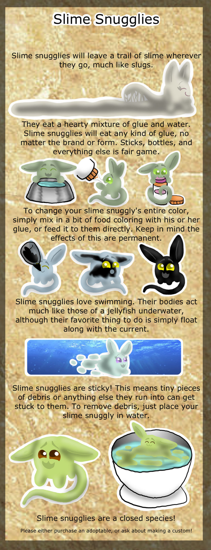 Slime Reference Slime Snugglies Reference Sheet by FaithLeafCat on DeviantArt