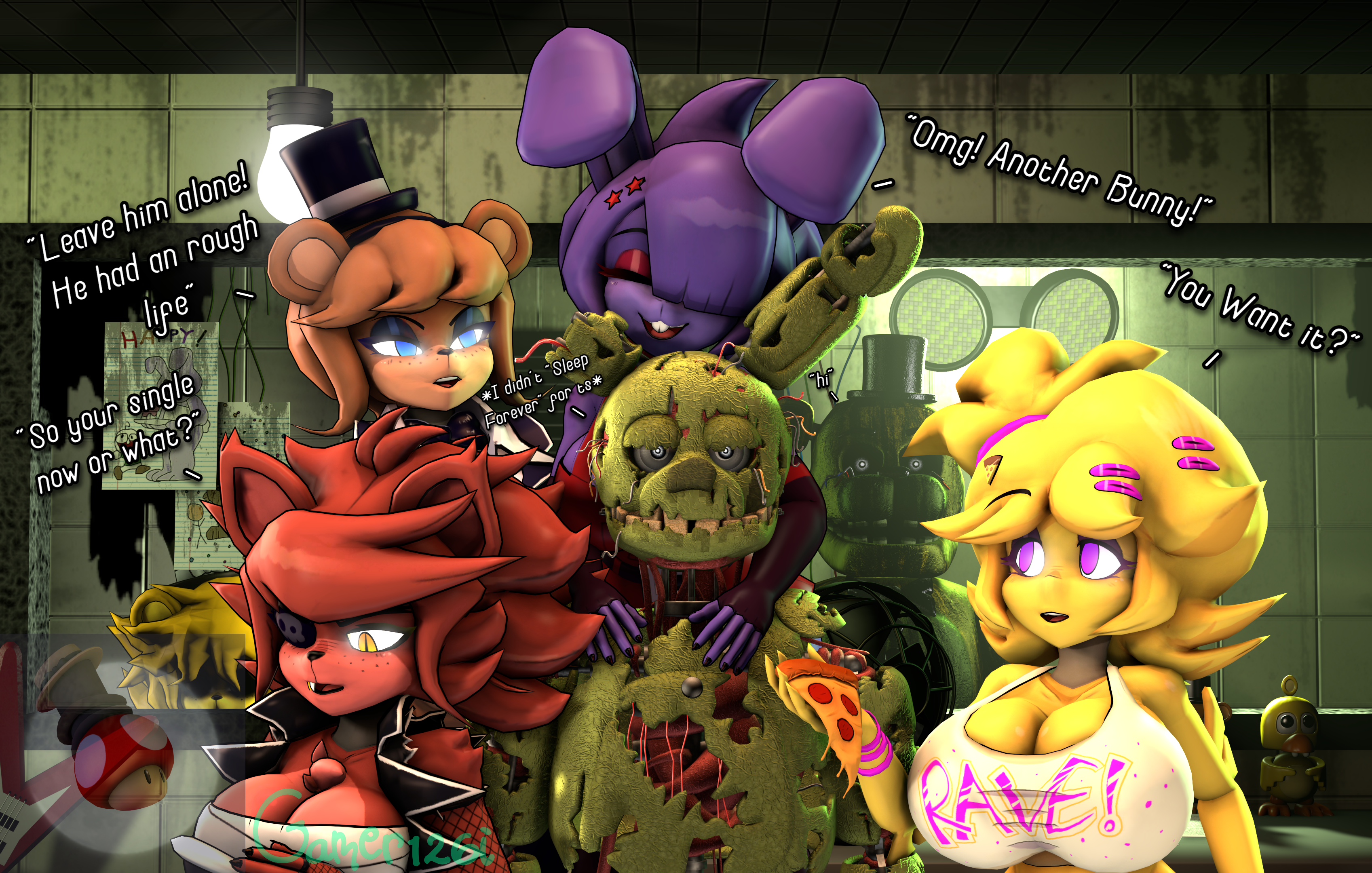 Pink Springtrap Springtrap by Gamer126i on DeviantArt