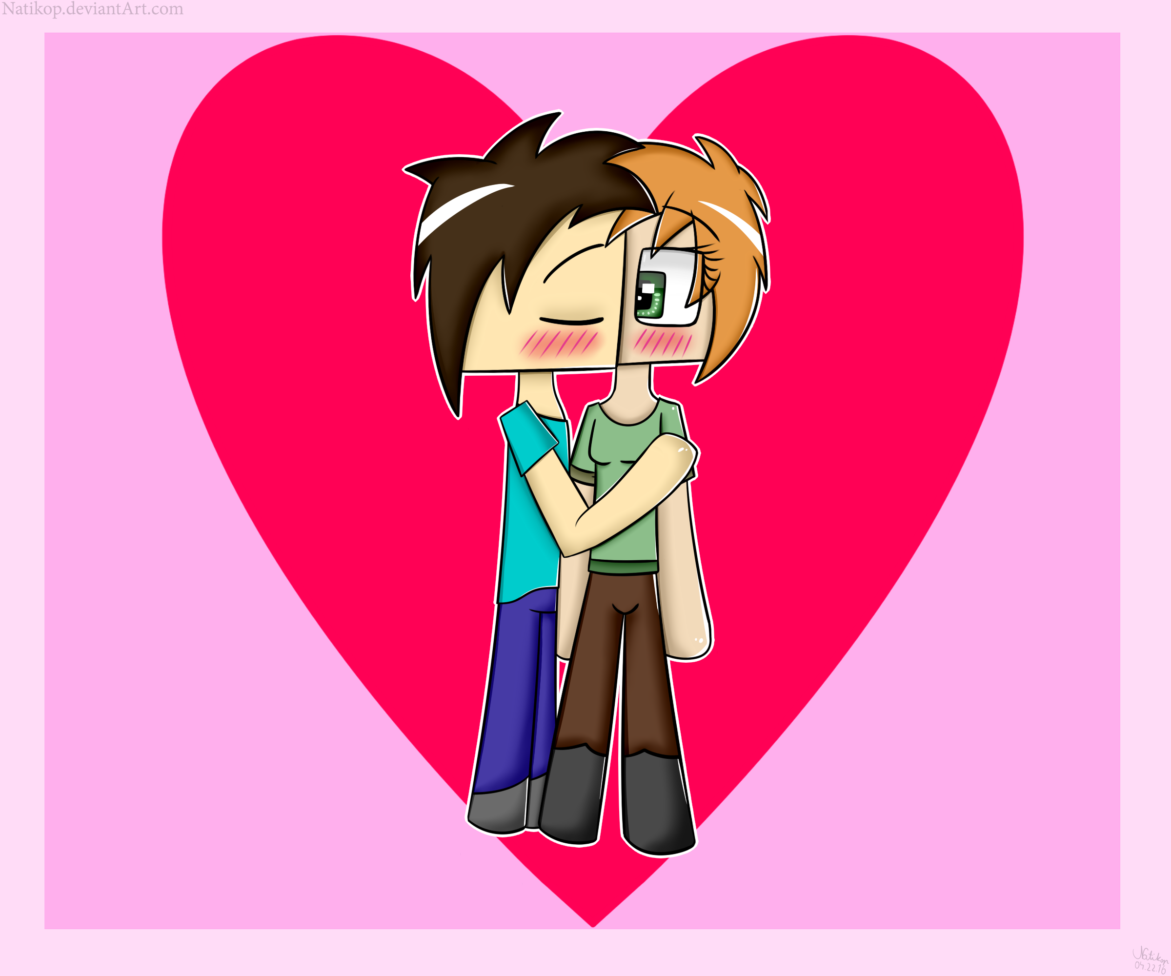 Minecraft Steve X Alex By Natikop On Deviantart