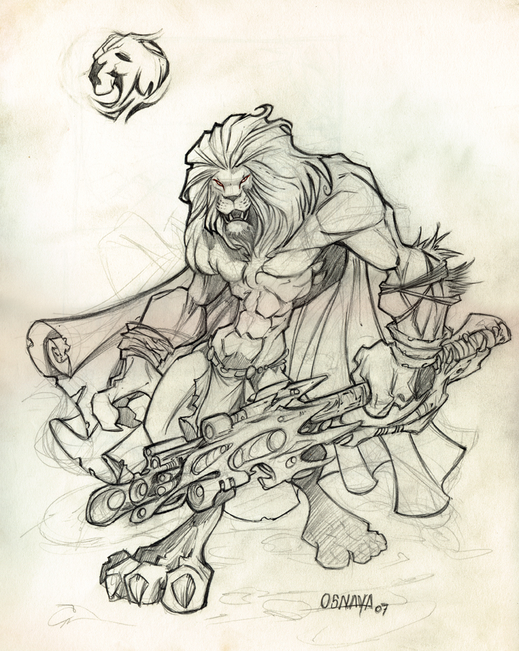 sketch lion