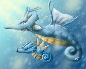 Kingdra and seadra