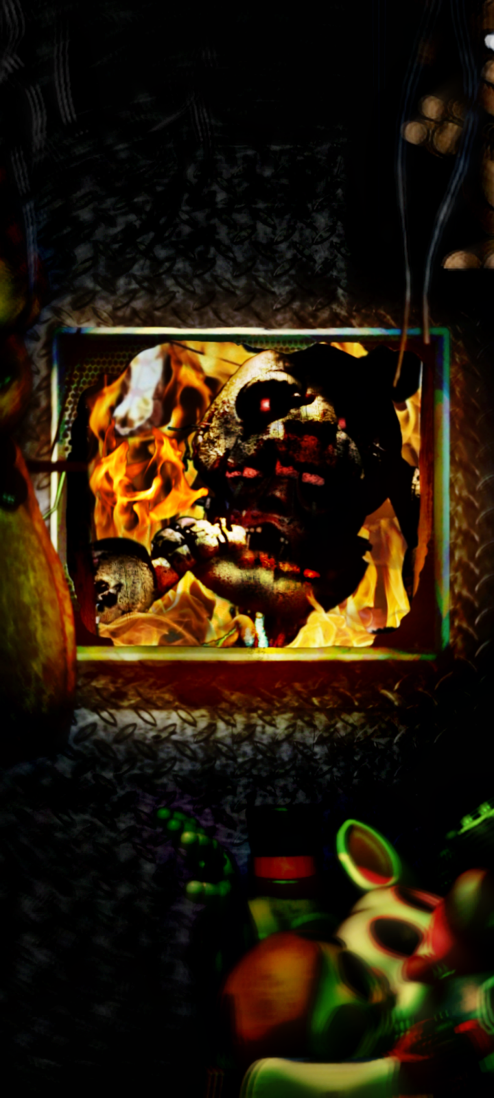 Springtrap Fire Background fnaf edit wallpaper dark springtrap fire v2 by karolcito99 on DeviantArt