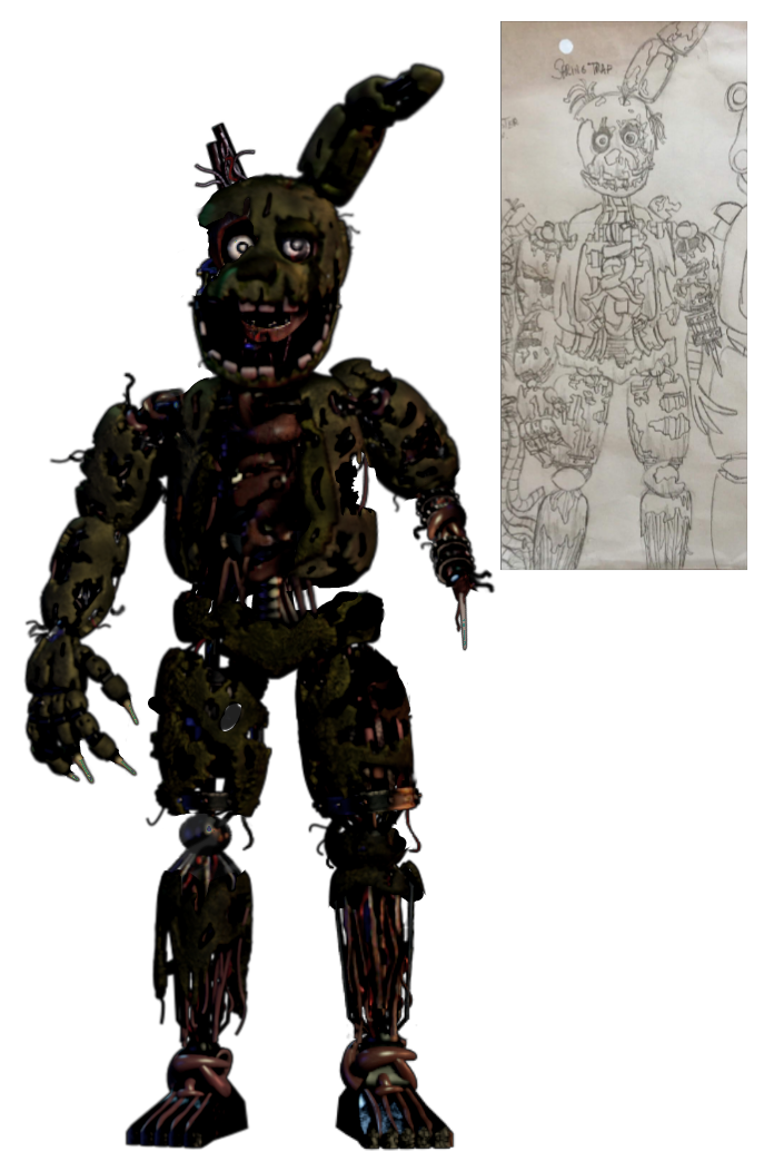 springtrap drawing recreation, OLD EDIT by karolcito99 on DeviantArt