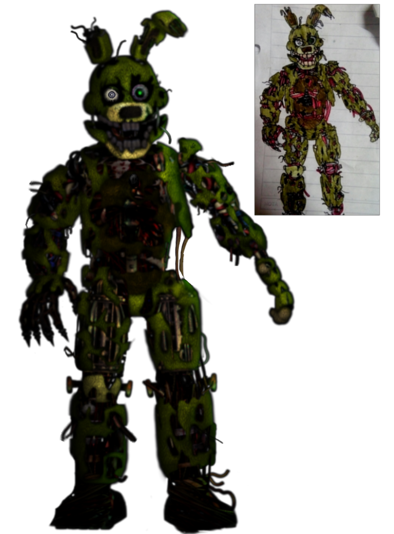 fnaf 3 springtrap drawing recreation,OLD EDIT by karolcito99 on DeviantArt