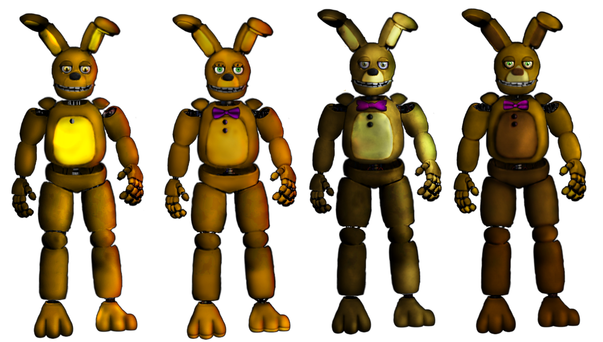 3 variants of spring bonnie/ my versionv3 OLD EDIT by karolcito99 on ...