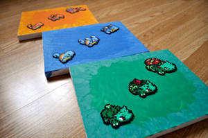 Starter Pokemon Evolutions Canvases